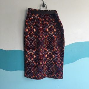 Lularoe Cassie Tribal Aztec Geometric Print Skirt